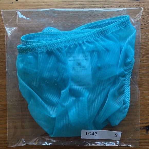 Men's Bodyaware The Riveting Ripstop Nylon Thong in White or Blue - Small, NWT - Picture 3 of 5